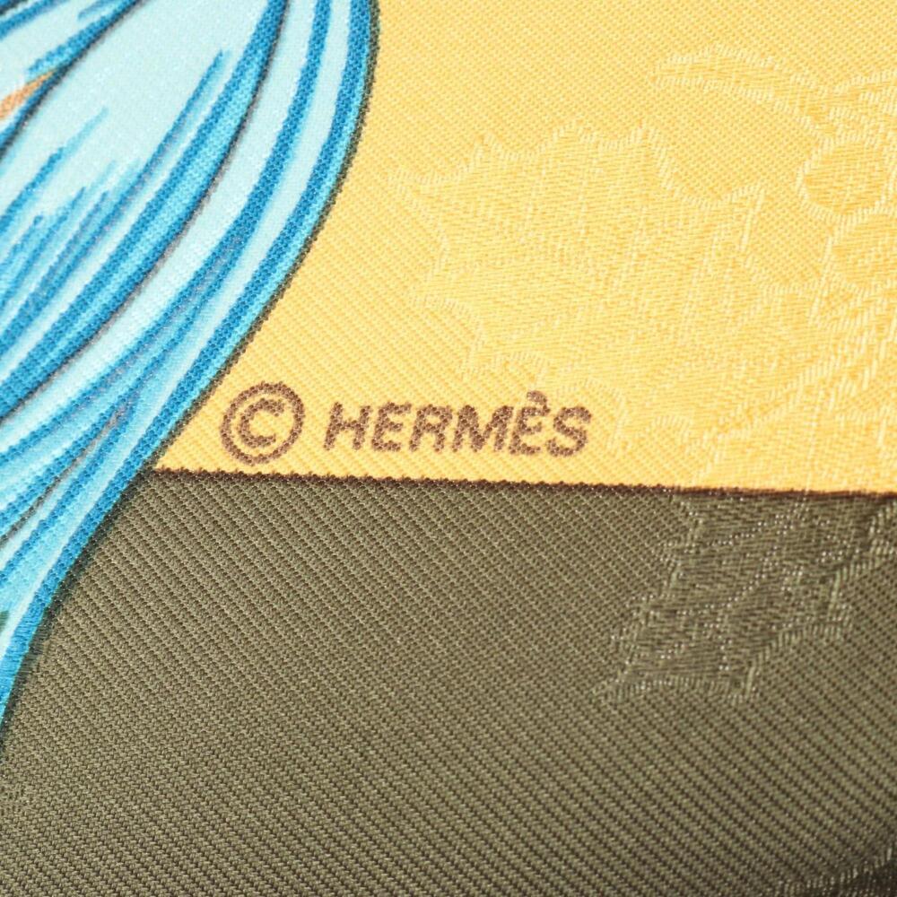 HERMES Yellow Silk Scarf - Picture 2 of 7
